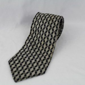 Louis Feraud Geometric Necktie Tie 100% Imported Silk